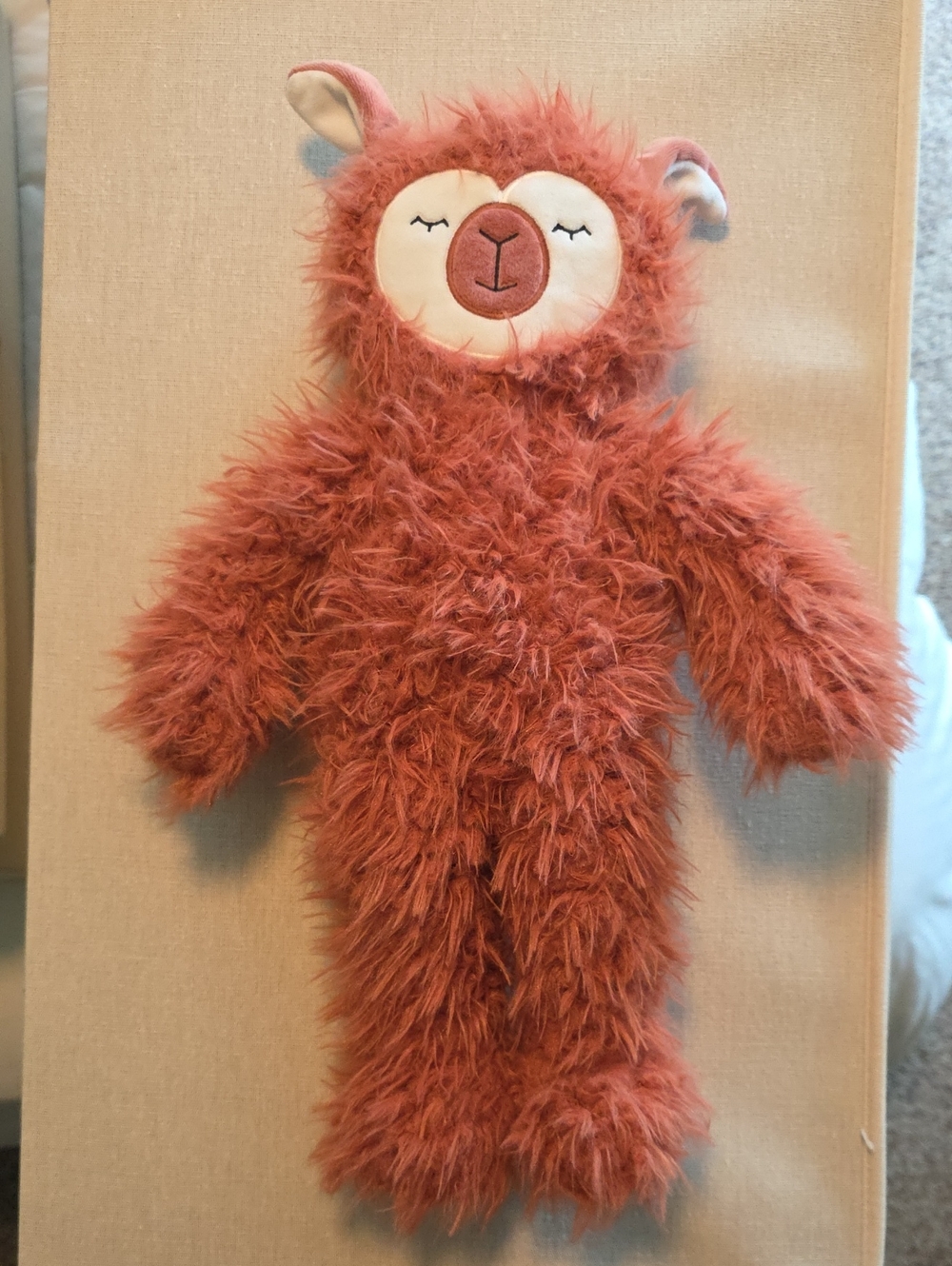 Rust Pink Fluffy Llama Plush for Kids - Cozy Cuddle Toy